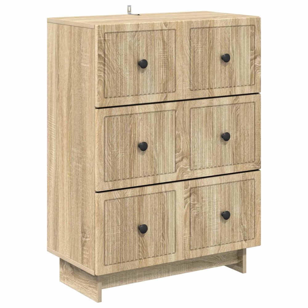 vidaXL Lådans skåp Sonoma-ek 66 x 34,5 x 90 cm Konstruerat trä