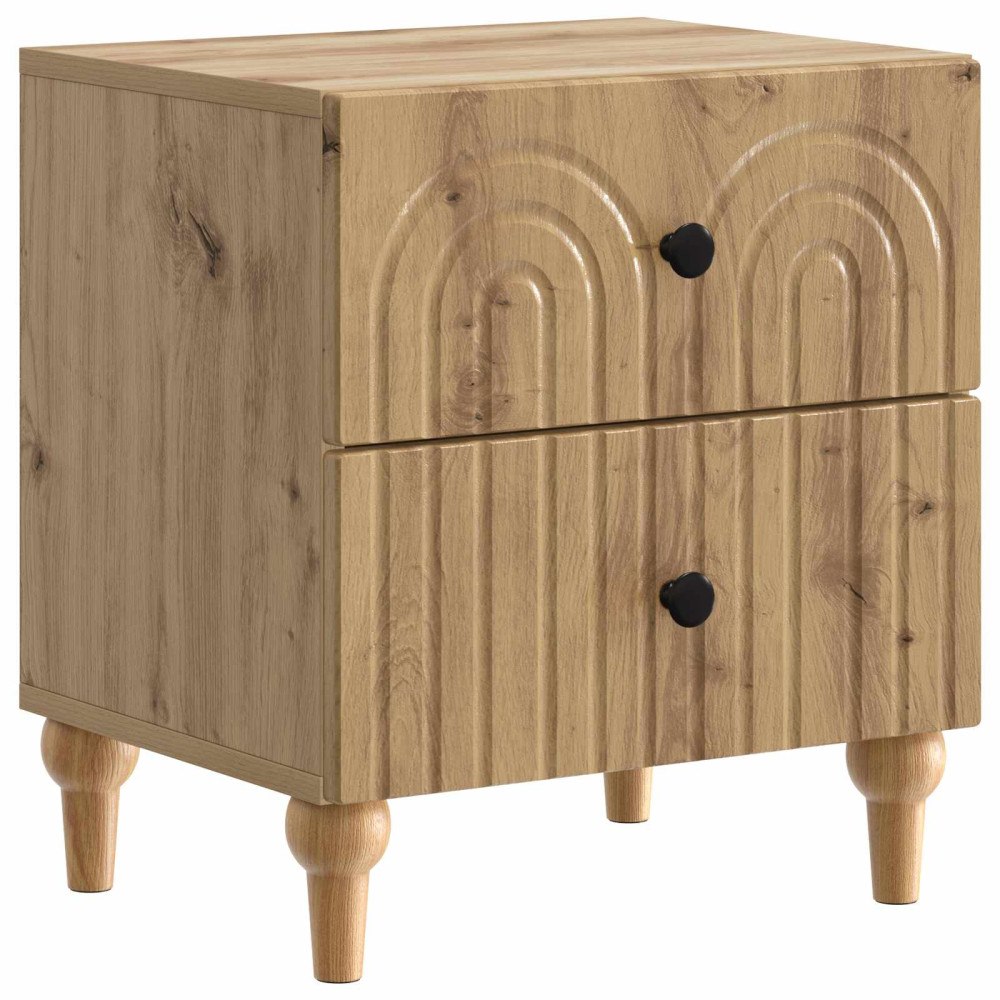 vidaXL Nattduksbord Artisan-ek 43 x 34,5 x 48 cm Konstruerat trä