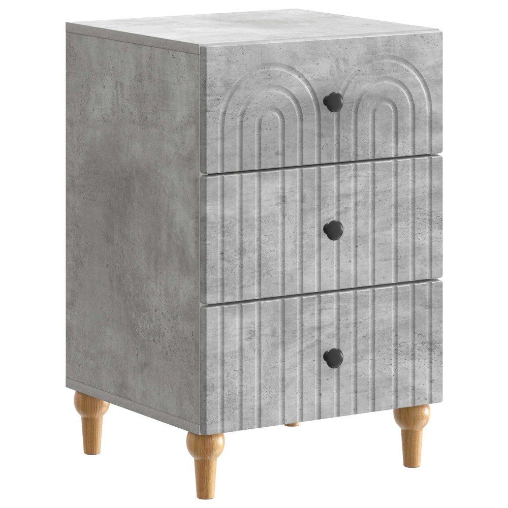 vidaXL Nattduksbord Betonggrå 43x 41 x 66,5 cm Konstruerat trä