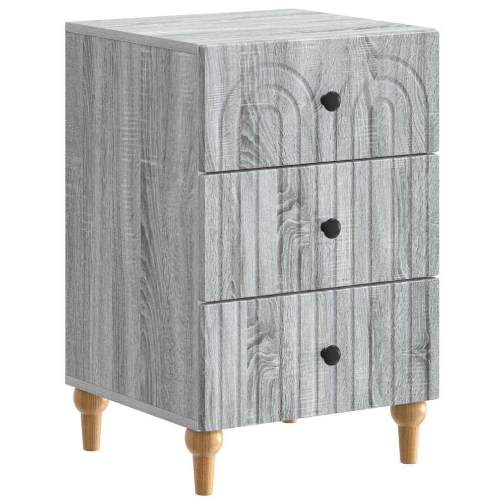 vidaXL Nattduksbord Grå sonoma-ek 43x 41 x 66,5 cm Konstruerat trä