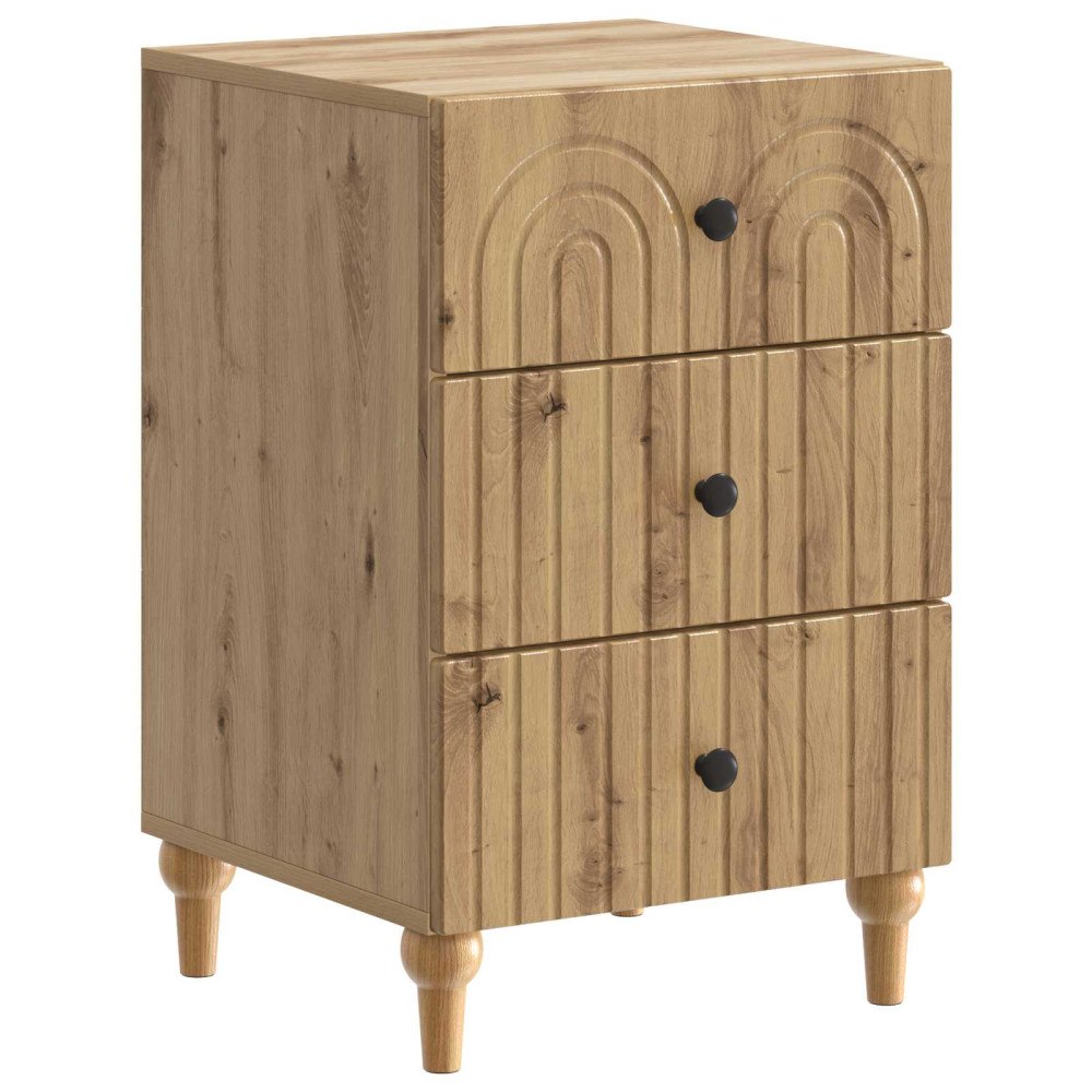 vidaXL Nattduksbord Artisan-ek 43x 41 x 66,5 cm Konstruerat trä