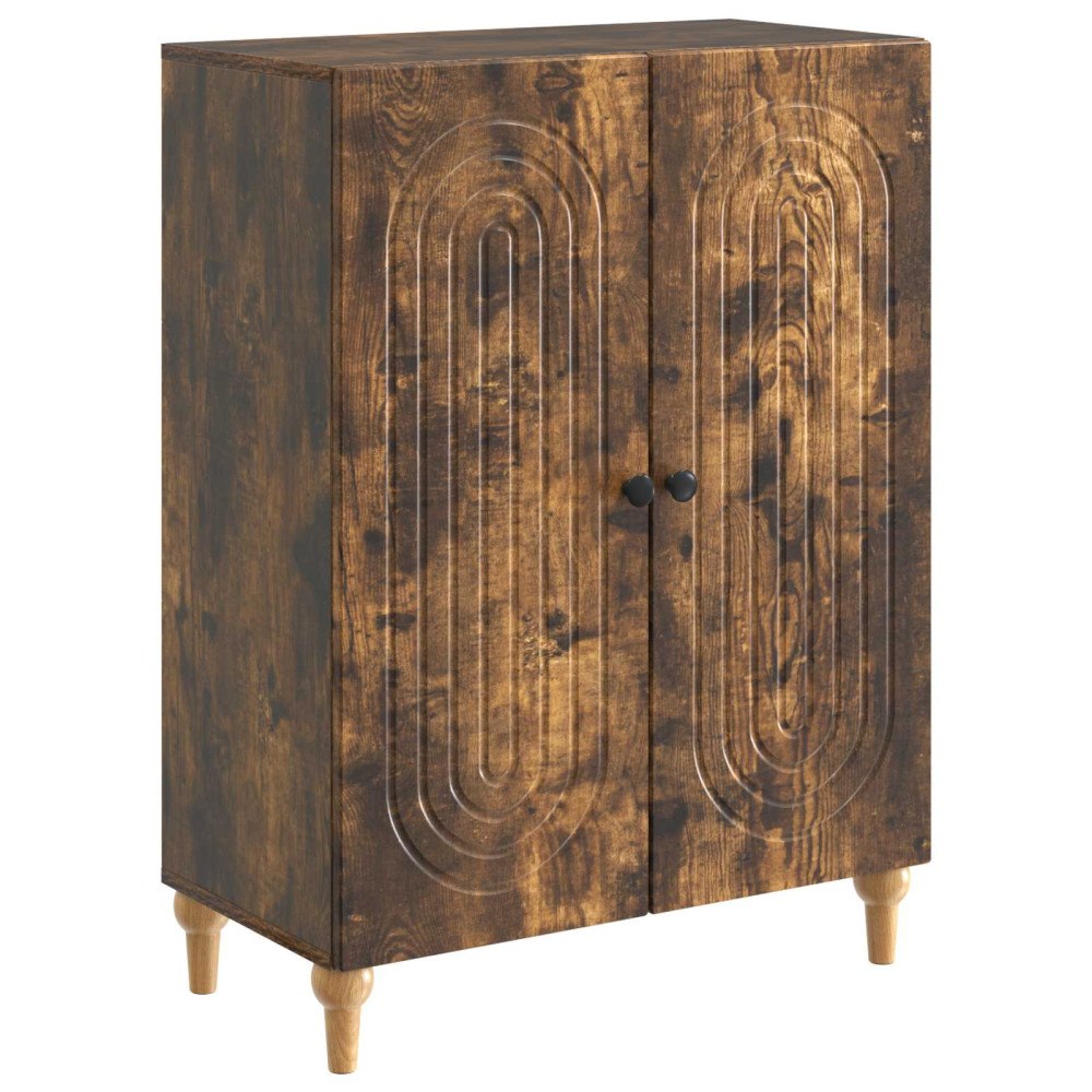 vidaXL Sideboard Rökt ek 66 x 34,5 x 90 cm Konstruerat trä