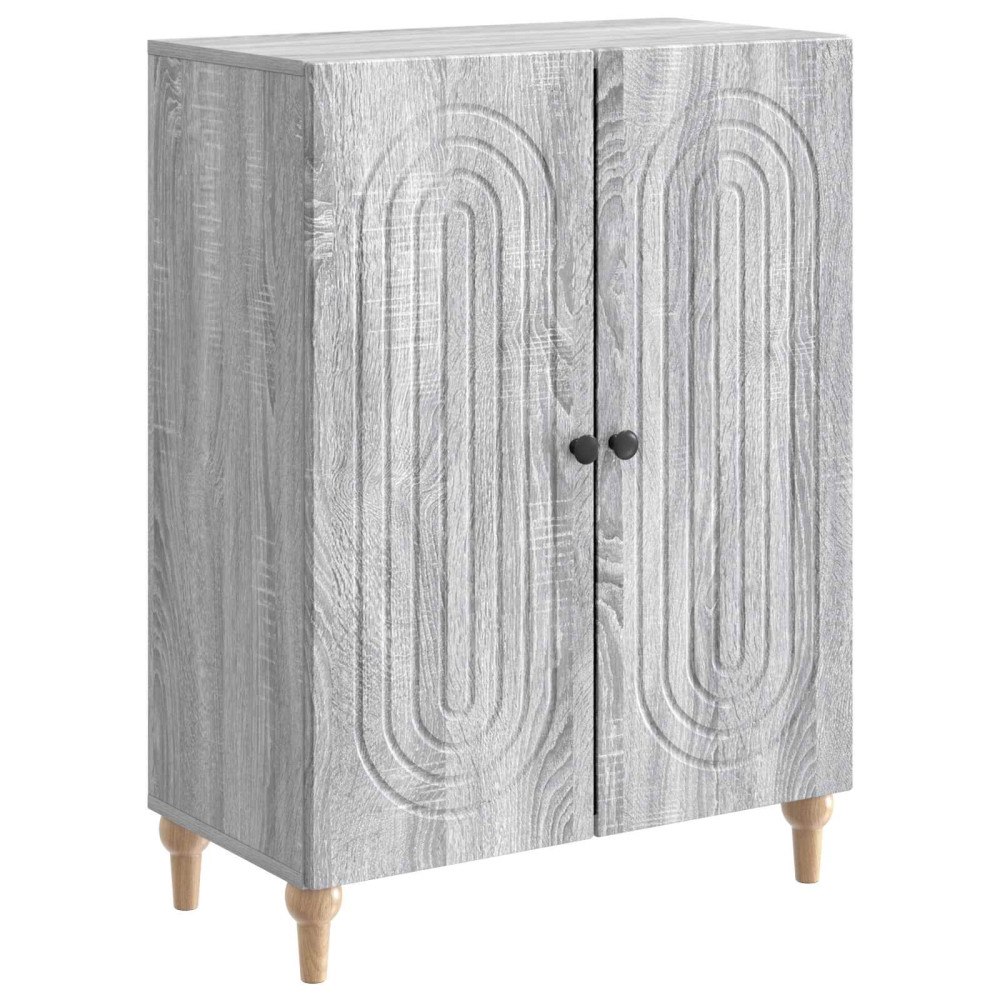 vidaXL Sideboard Grå sonoma-ek 66 x 34,5 x 90 cm Konstruerat trä