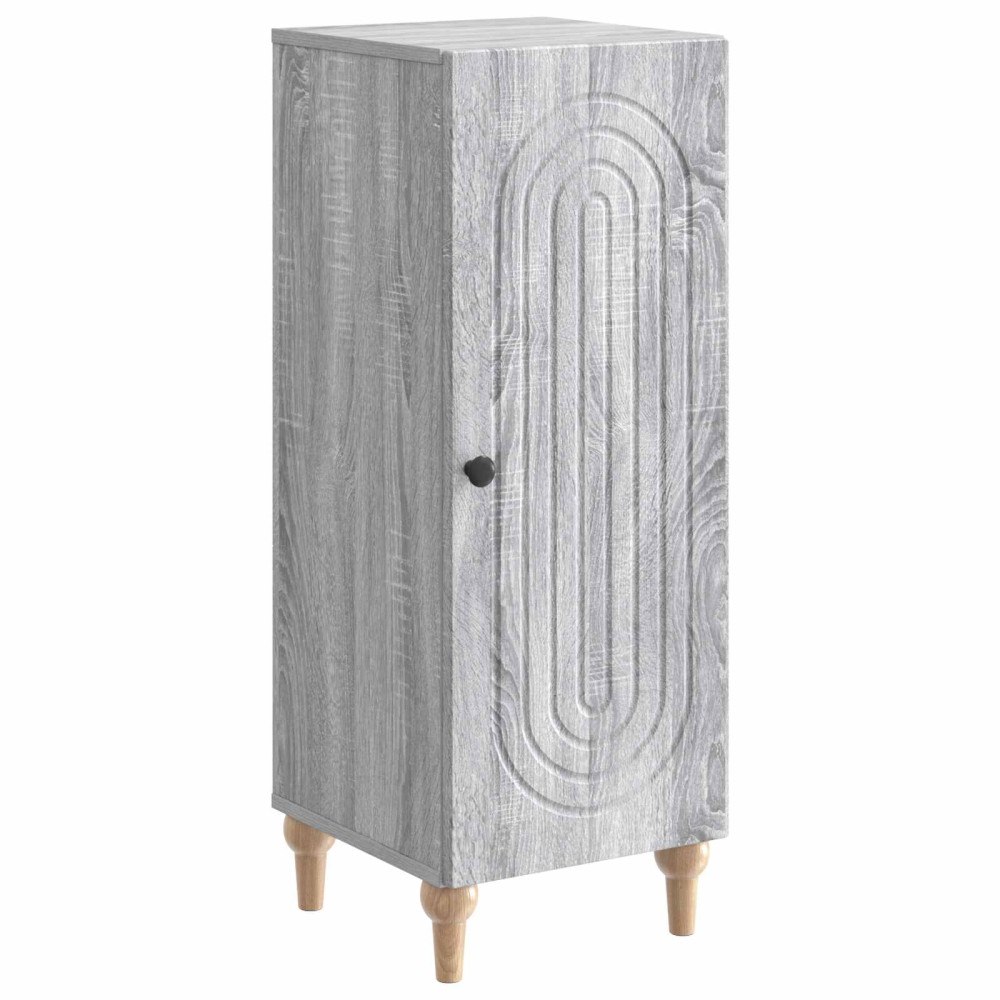 vidaXL Sideboard Grå sonoma-ek 33 x 34,5 x 90 cm Konstruerat trä