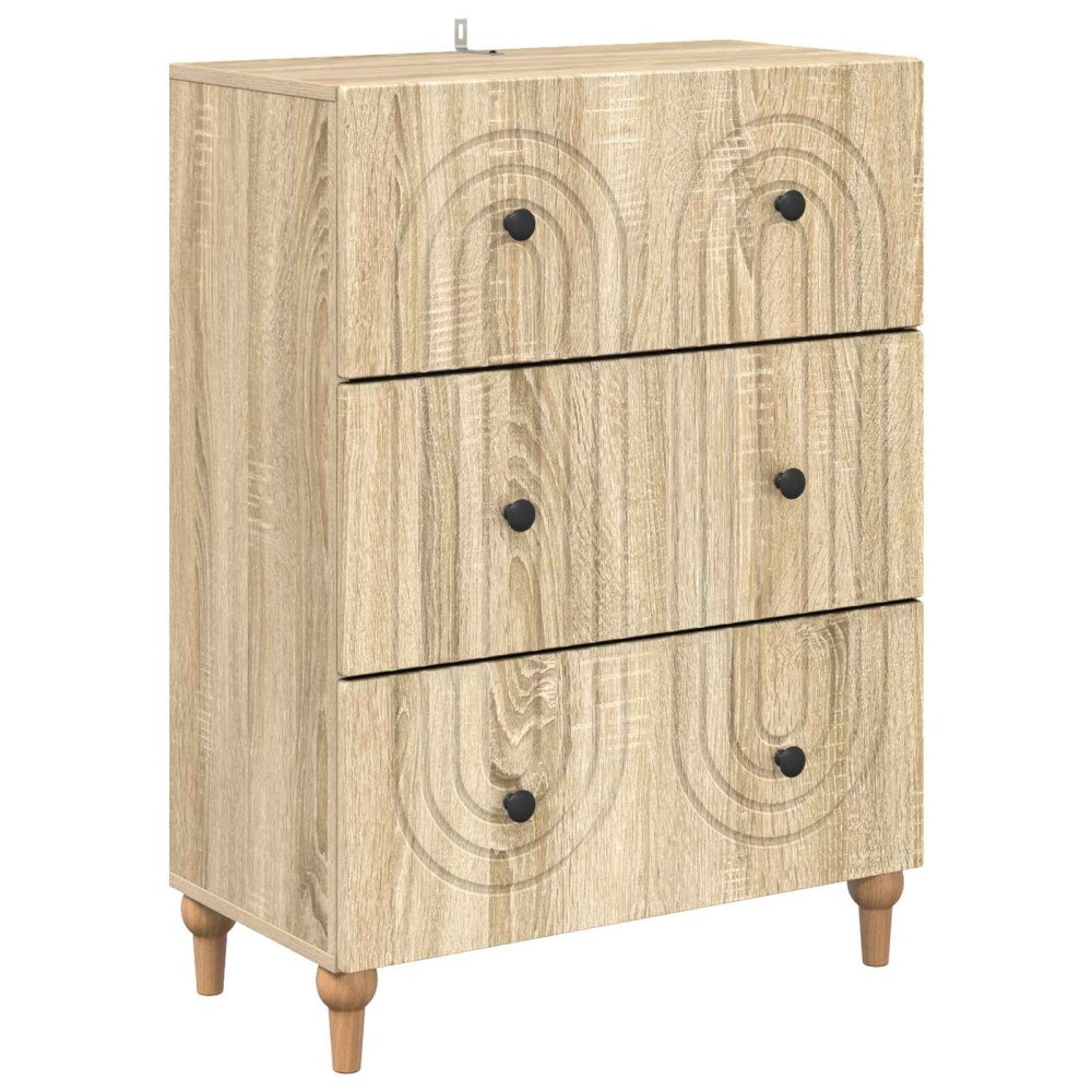 vidaXL Lådans skåp Sonoma-ek 66 x 34,5 x 90 cm Konstruerat trä