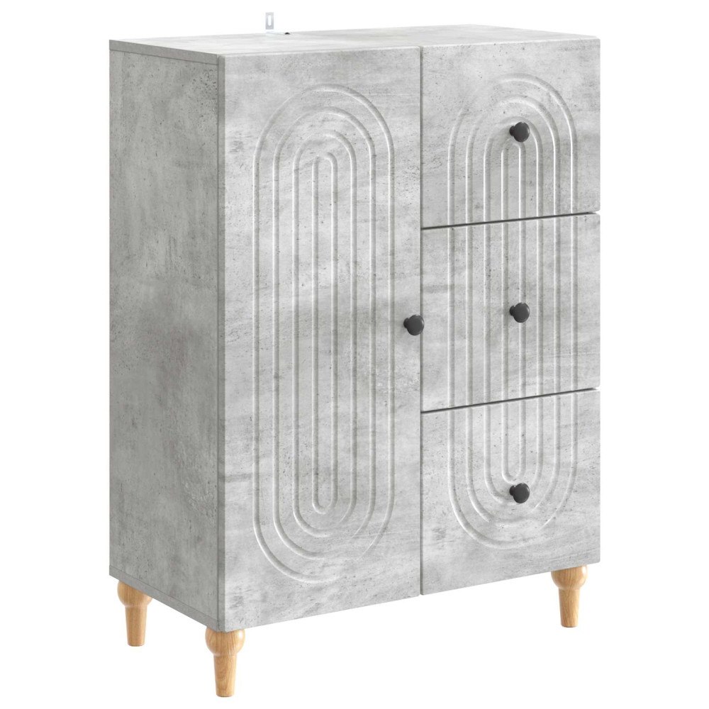 vidaXL Sideboard med låda Betonggrå 66 x 34,5 x 90 cm Konstruerat trä