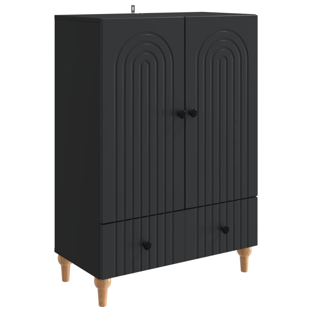 vidaXL Sideboard med låda Svart 66 x 34,5 x 95 cm Konstruerat trä