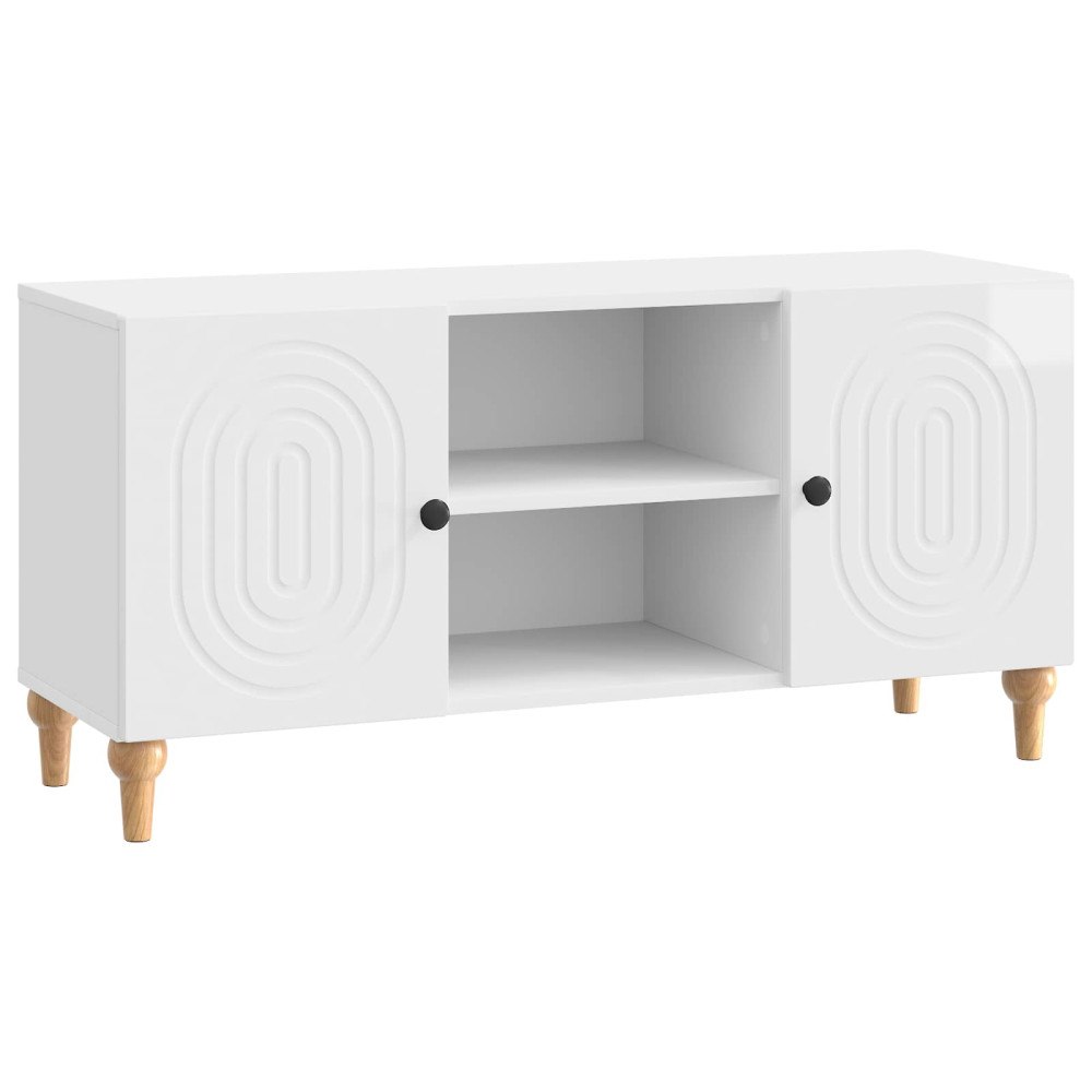 vidaXL TV-skåp Vit högglans 102 x 34,5 x 50 cm Konstruerat trä