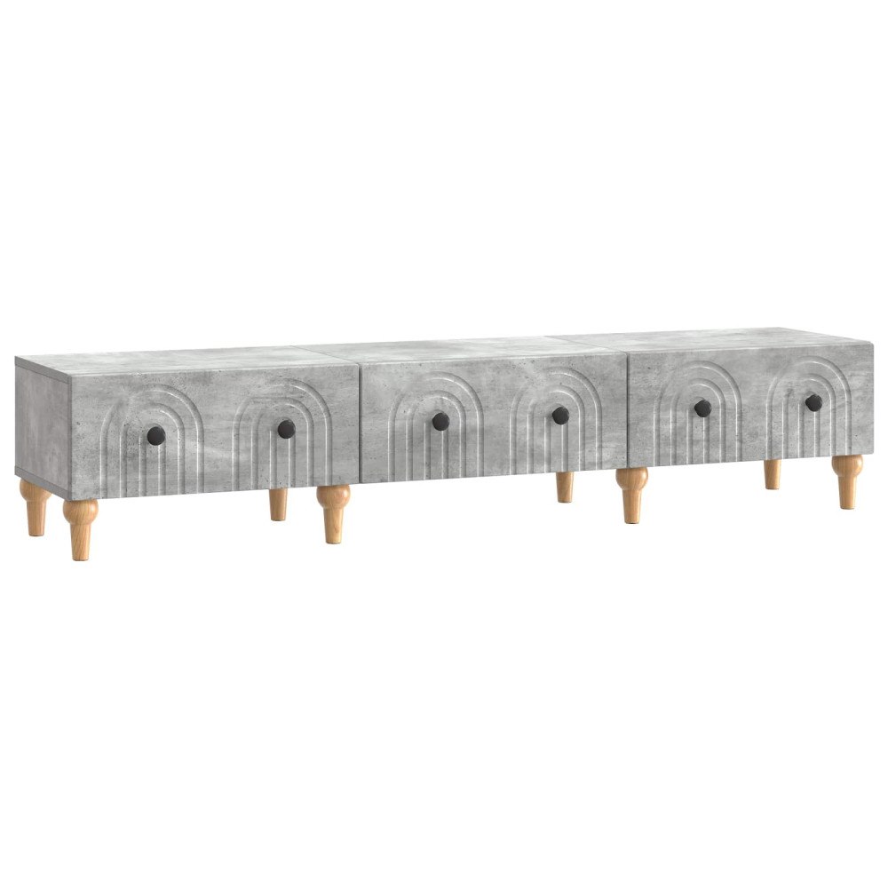 vidaXL TV-skåp med låda Betonggrå 147 x 34,5 x 30 cm Konstruerat trä