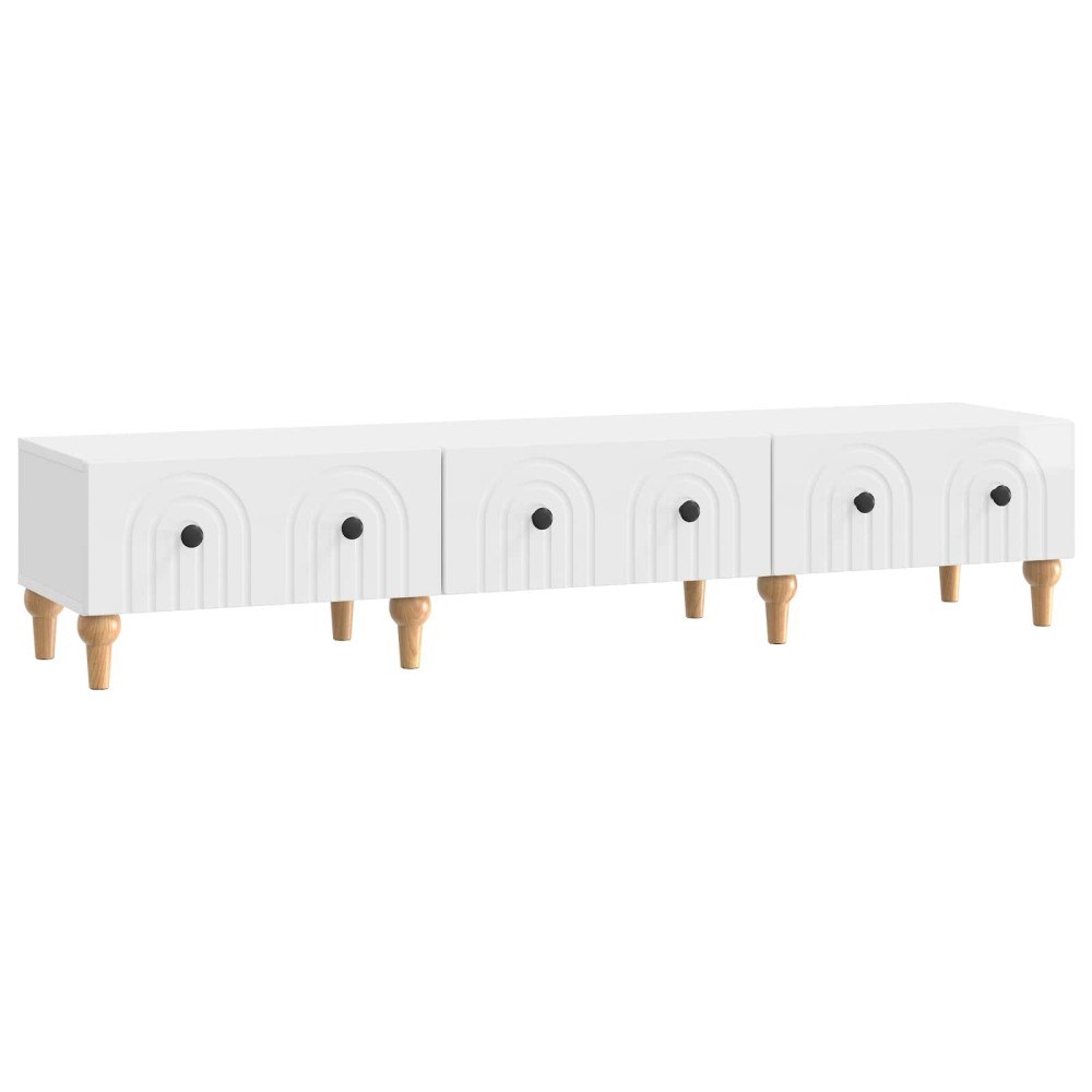 vidaXL TV-skåp Vit högglans 147 x 34,5 x 30 cm Konstruerat trä