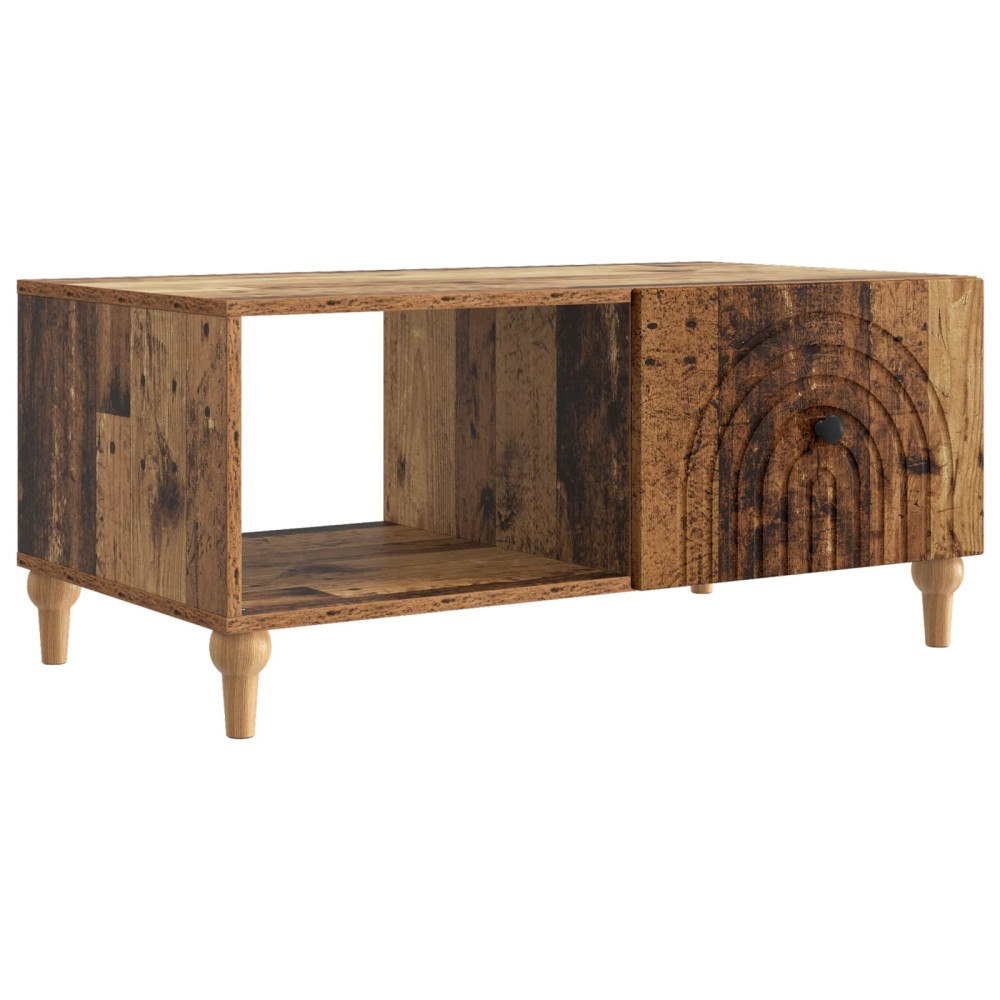 vidaXL Kaffeebord Gammalt trä 90 x 50 x 40 cm Konstruerat trä