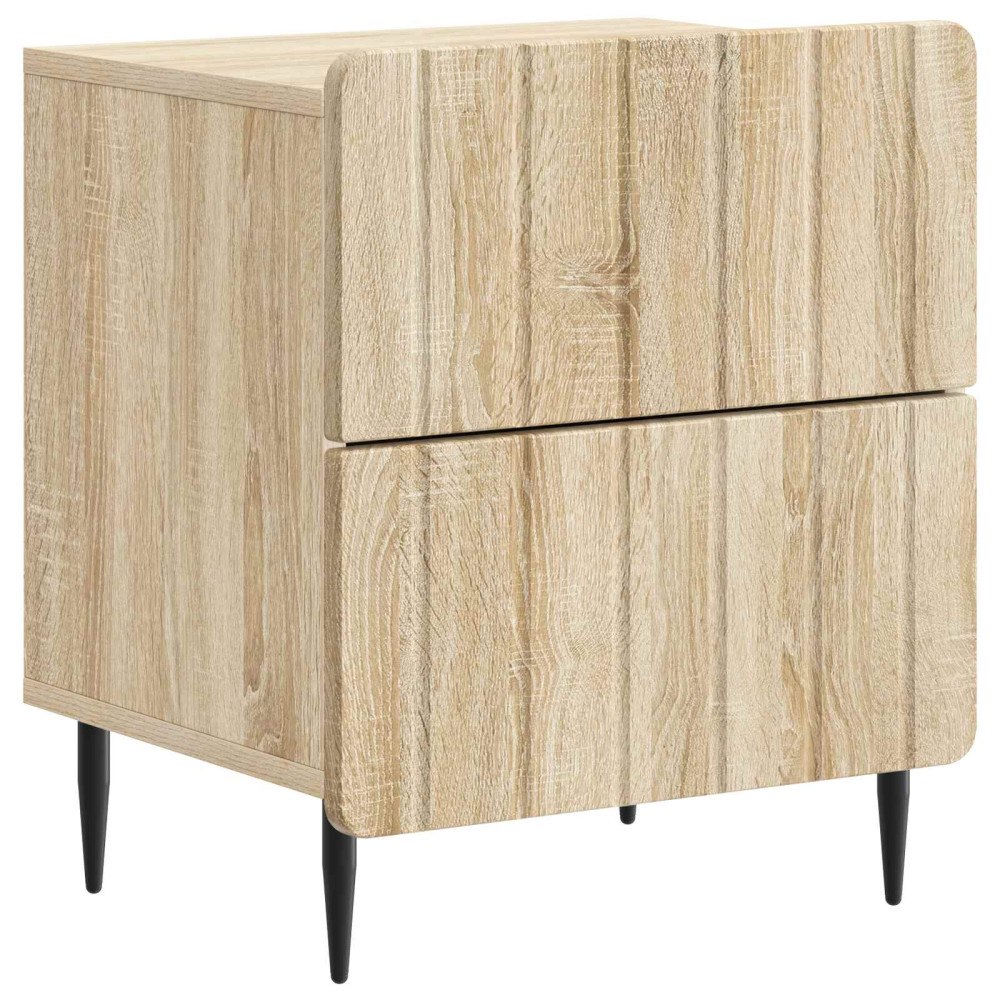 vidaXL Nattduksbord Sonoma-ek 43 x 34,5 x 49,5 cm Konstruerat trä