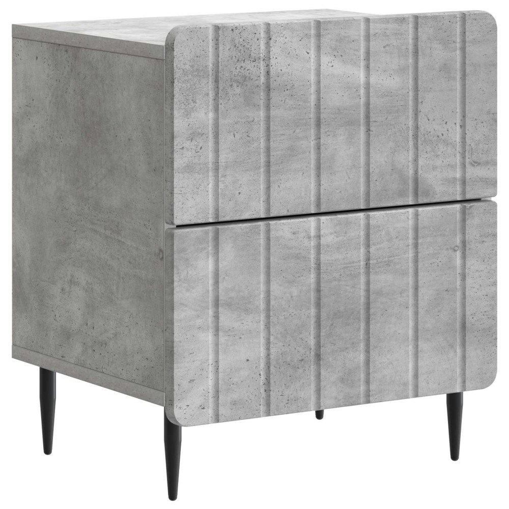 vidaXL Nattduksbord Betonggrå 43 x 34,5 x 49,5 cm Konstruerat trä
