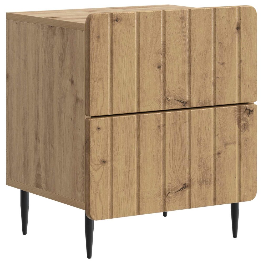 vidaXL Nattduksbord Artisan-ek 43 x 34,5 x 49,5 cm Konstruerat trä