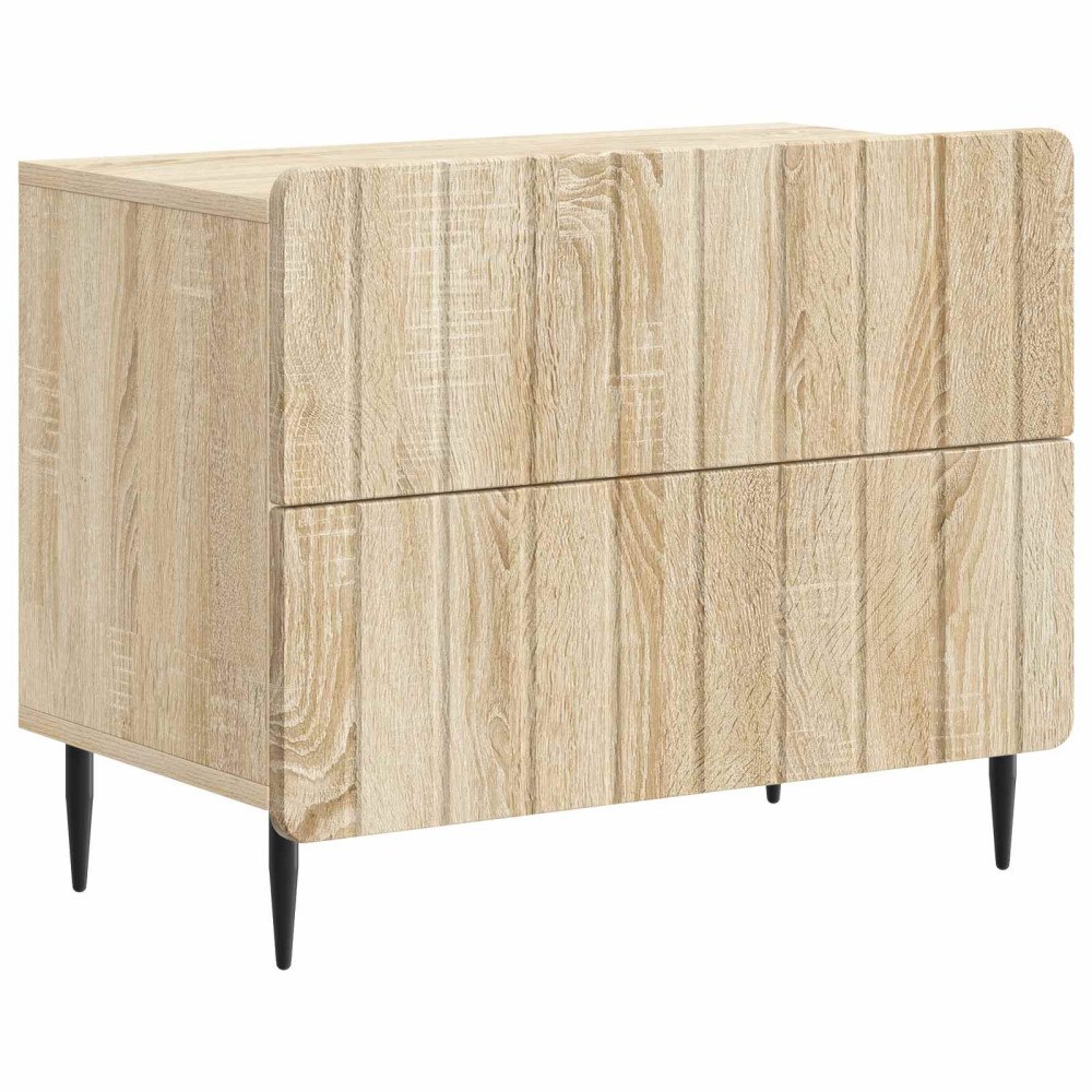 vidaXL Nattduksbord Sonoma-ek 62 x 34,5 x 49,5 cm Konstruerat trä