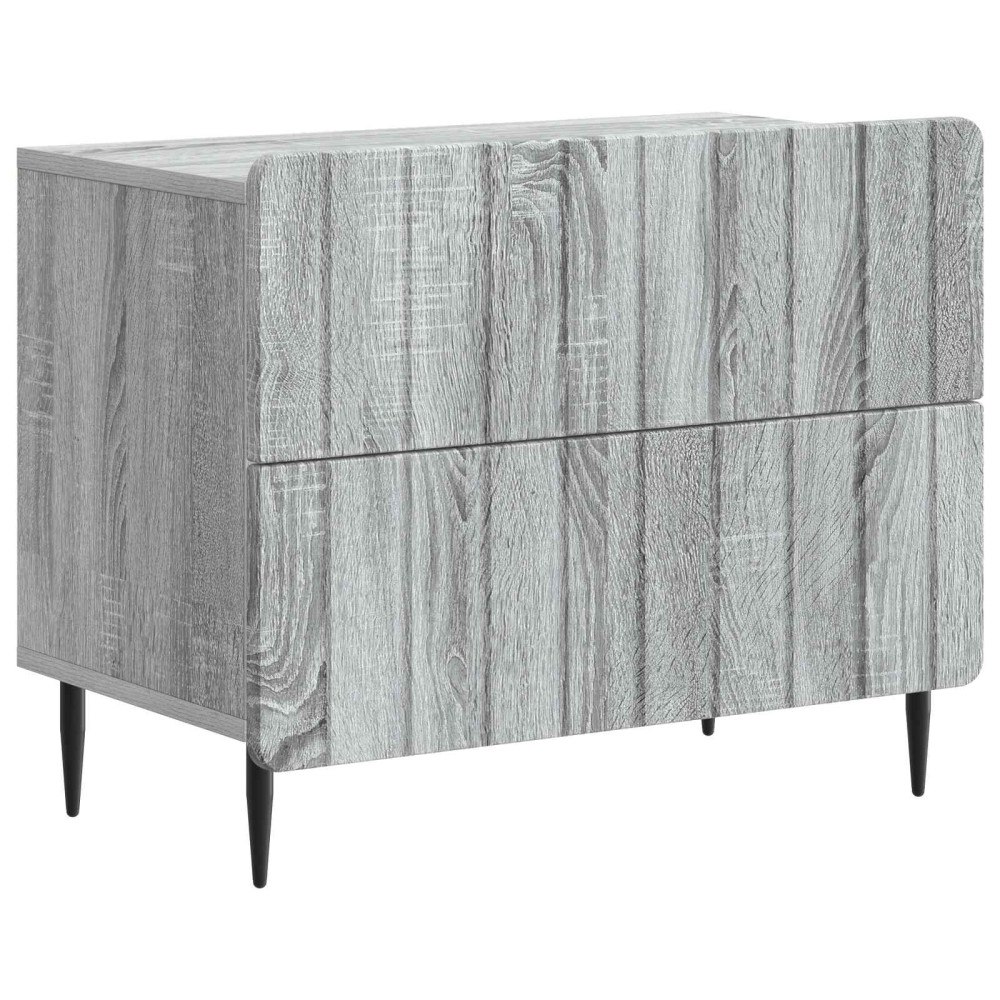 vidaXL Nattduksbord Grå sonoma-ek 62 x 34,5 x 49,5 cm Konstruerat trä