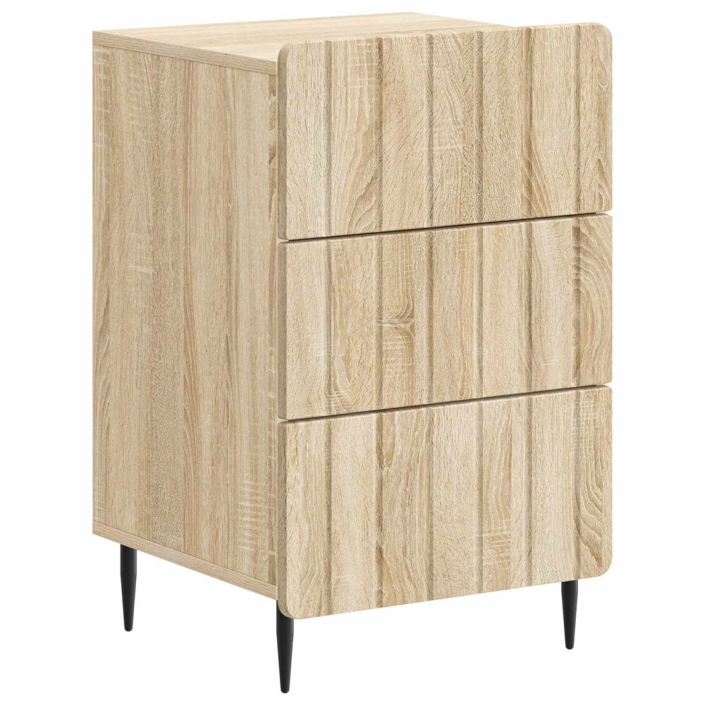 vidaXL Nattduksbord med låda Sonoma-ek 43x 41 x 68 cm Konstruerat trä