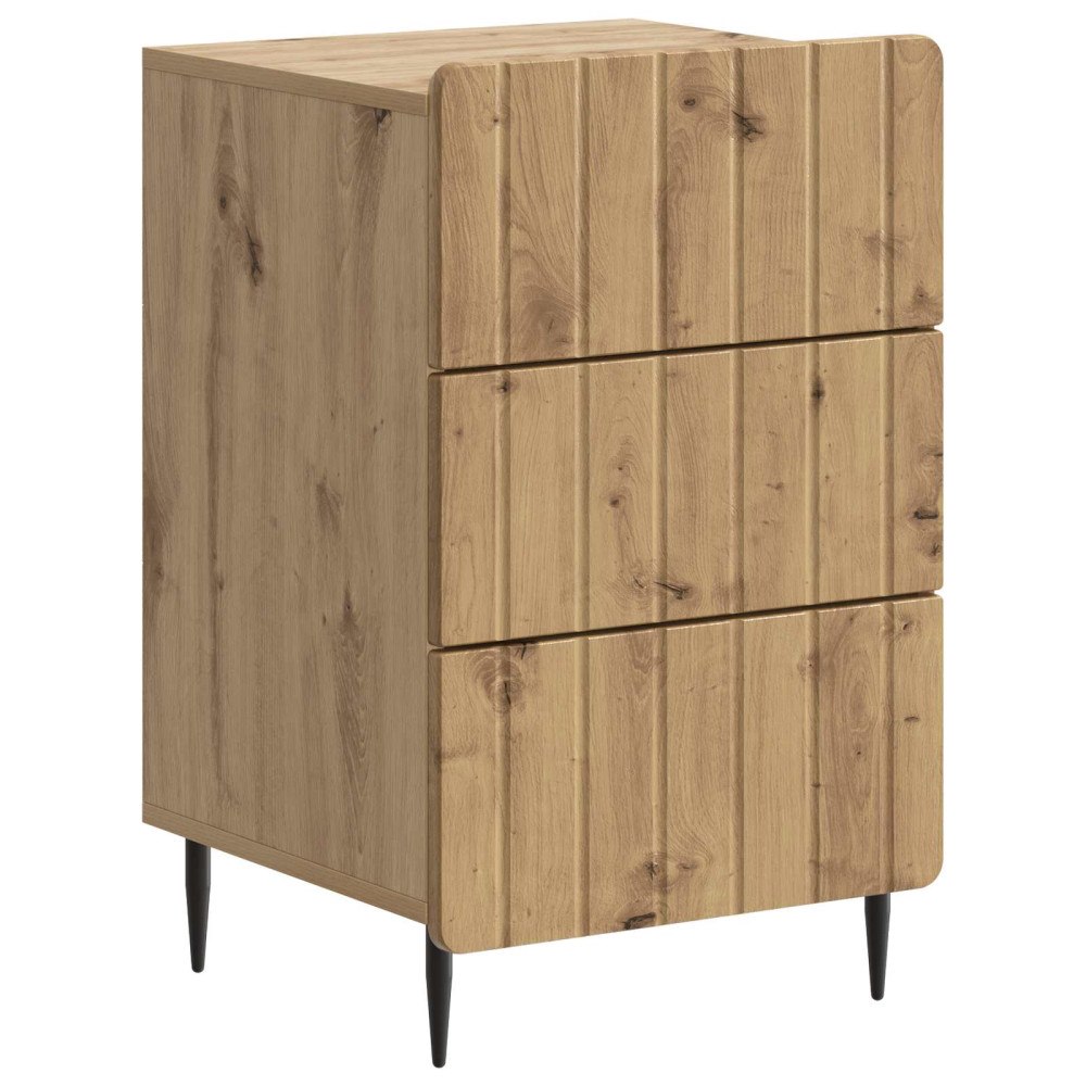 vidaXL Nattduksbord med låda Artisan-ek 43x 41 x 68 cm Konstruerat trä