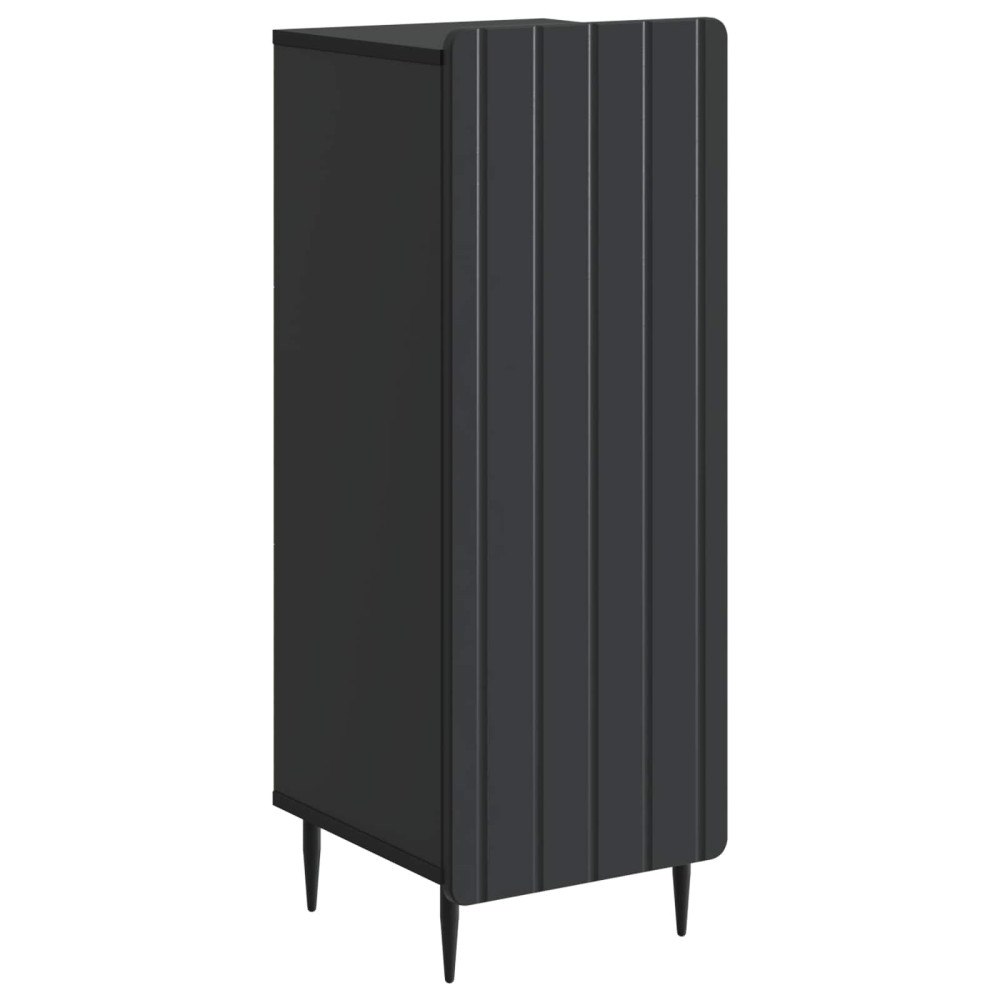 vidaXL Sideboard Svart 34,5 x 33 x 92 cm Konstruerat trä