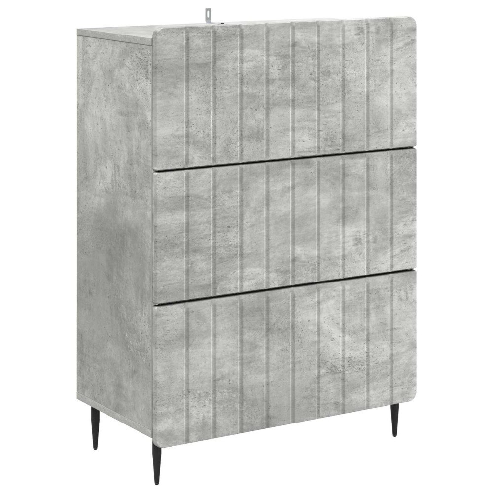 vidaXL Lådans skåp Betonggrå 66 x 34,5 x 92 cm Konstruerat trä