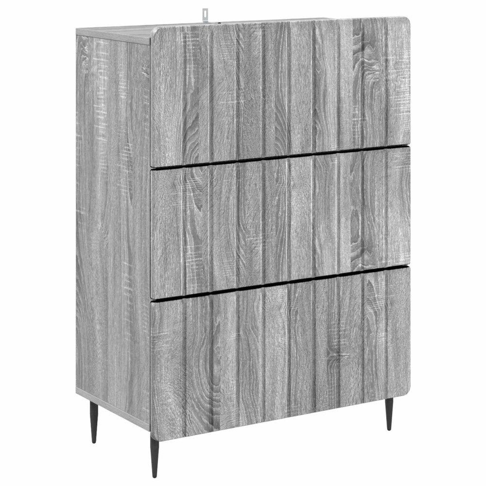 vidaXL Lådans skåp Grå sonoma-ek 66 x 34,5 x 92 cm Konstruerat trä