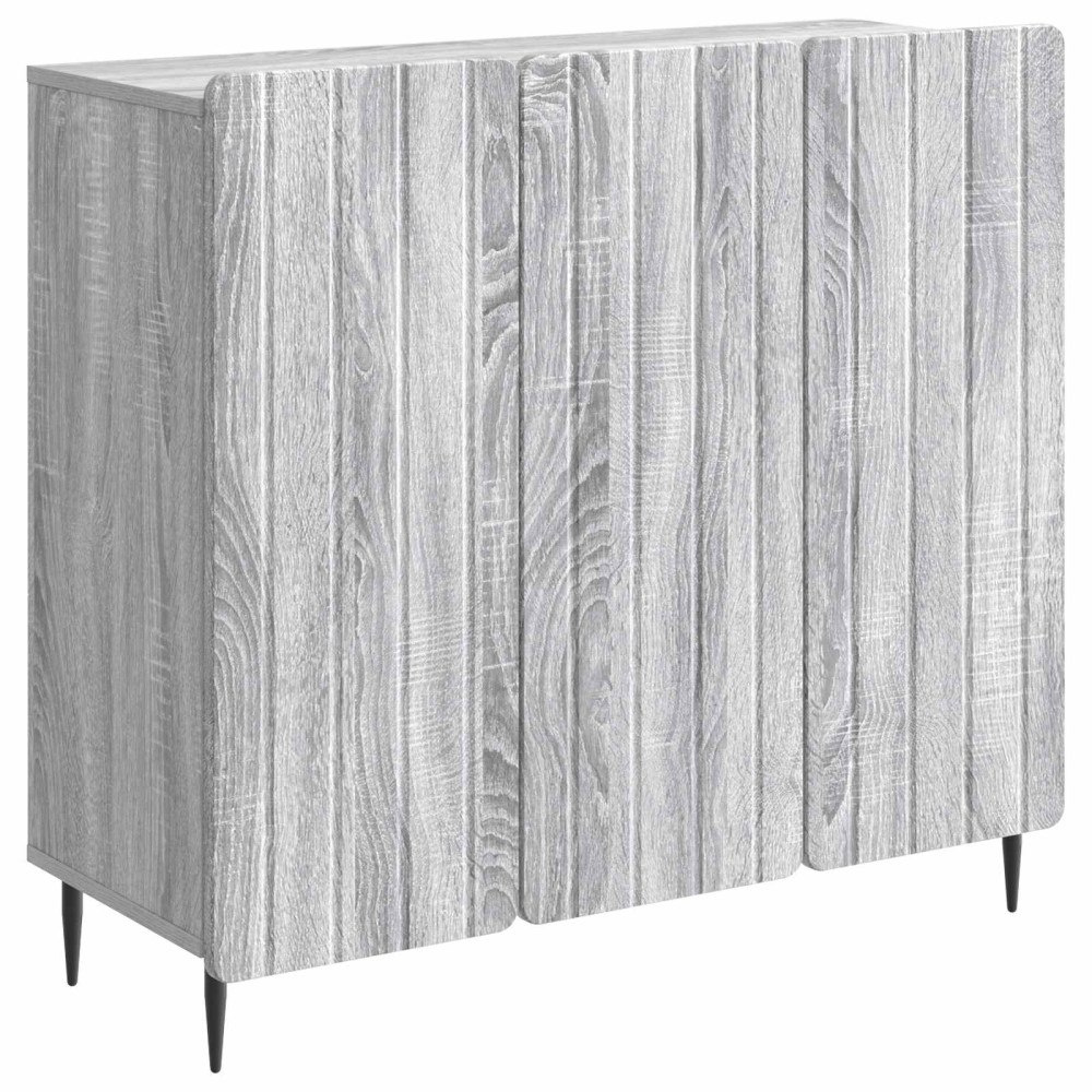 vidaXL Sideboard Grå sonoma-ek 89 x 34,5 x 82 cm Konstruerat trä