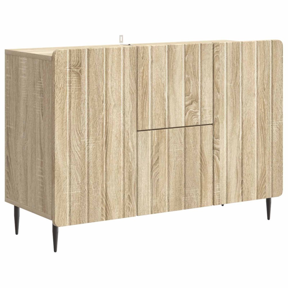 vidaXL Sideboard med låda Sonoma-ek 89 x 34,5 x 62 cm Konstruerat trä