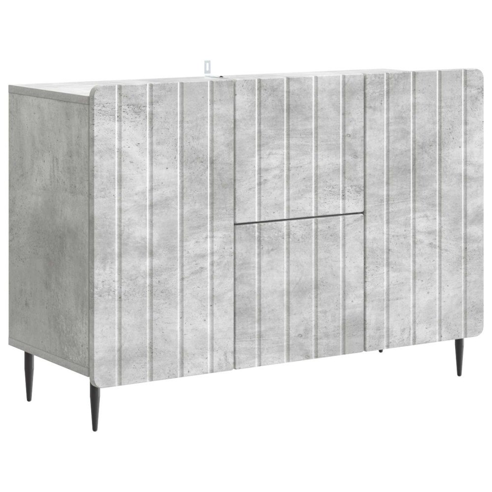 vidaXL Sideboard med låda Betonggrå 89 x 34,5 x 62 cm Konstruerat trä