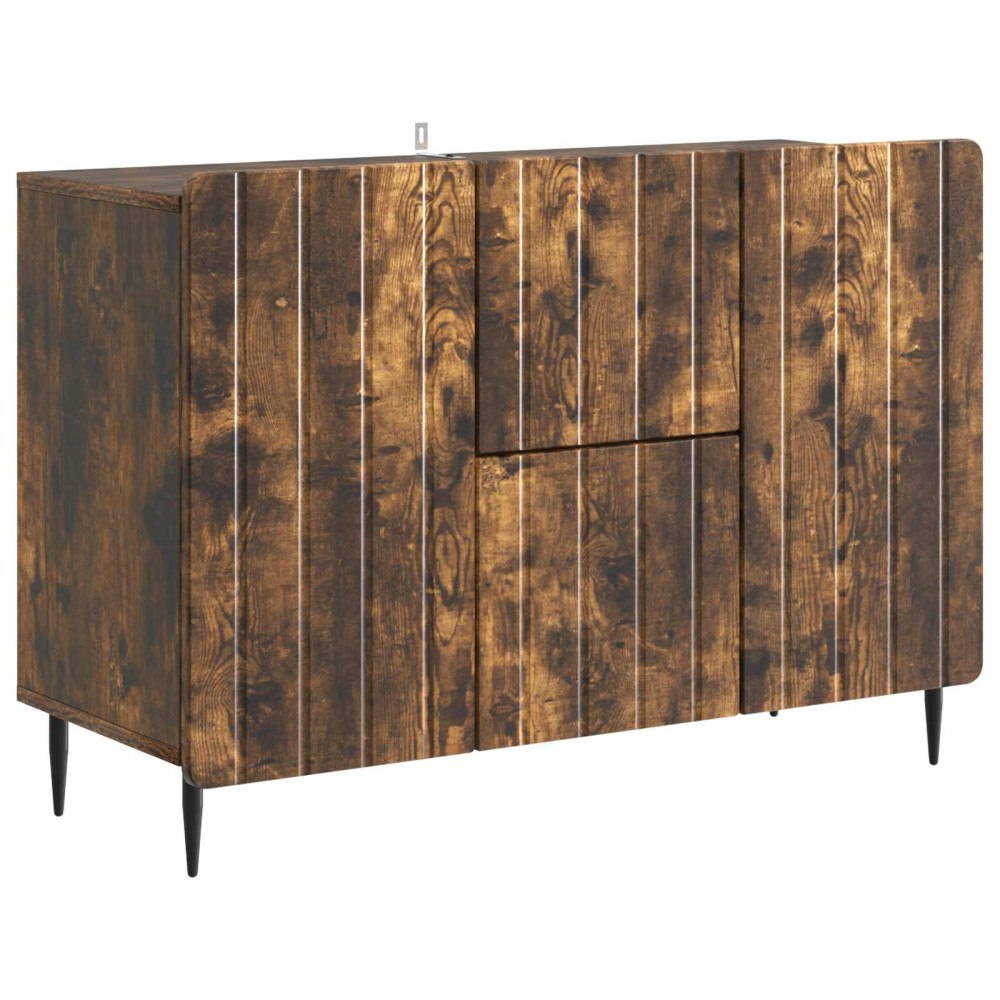 vidaXL Sideboard med låda Rökt ek 89 x 34,5 x 62 cm Konstruerat trä