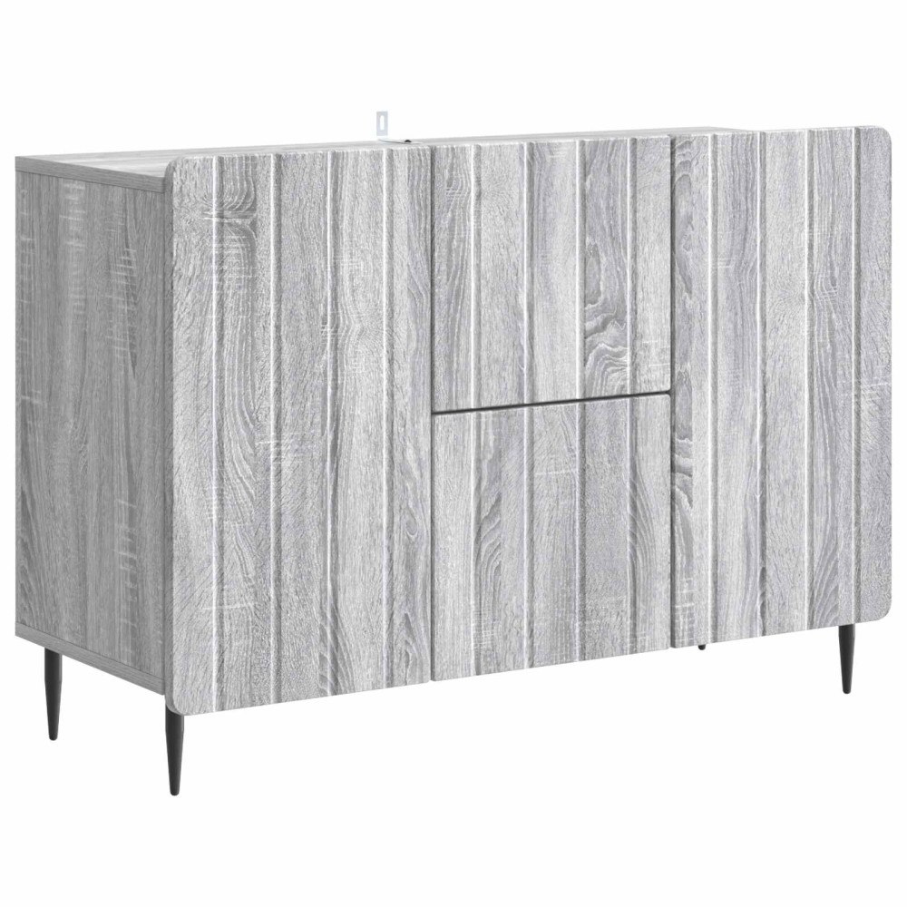 vidaXL Sideboard Grå sonoma-ek 89 x 34,5 x 62 cm Konstruerat trä