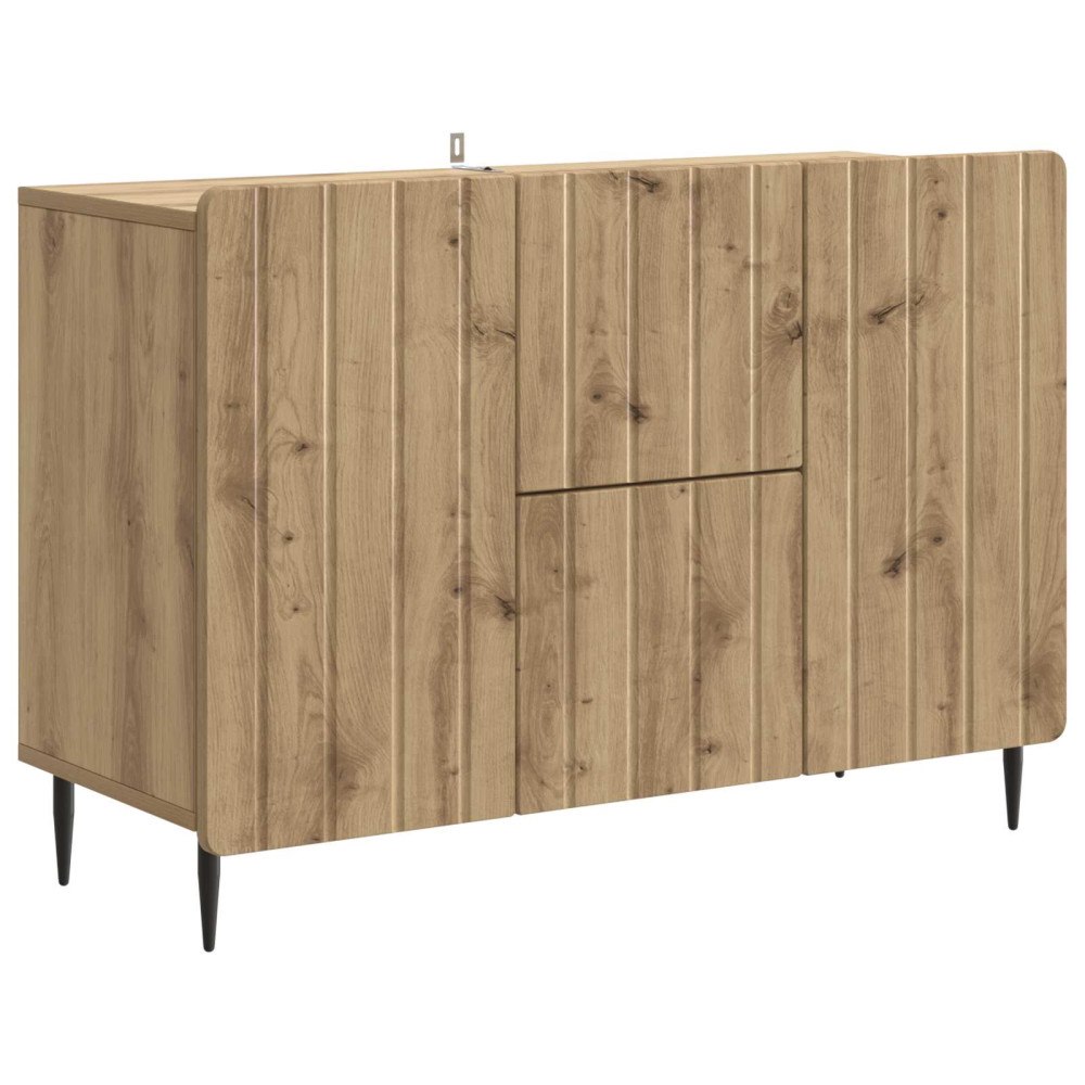 vidaXL Sideboard med låda Artisan-ek 89 x 34,5 x 62 cm Konstruerat trä