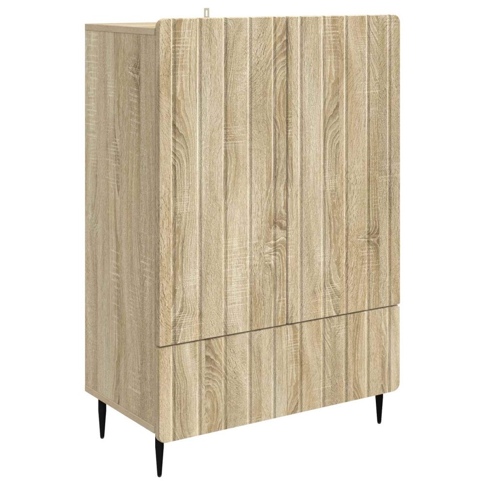 vidaXL Sideboard med låda Sonoma-ek 66 x 34,5 x 97 cm Konstruerat trä