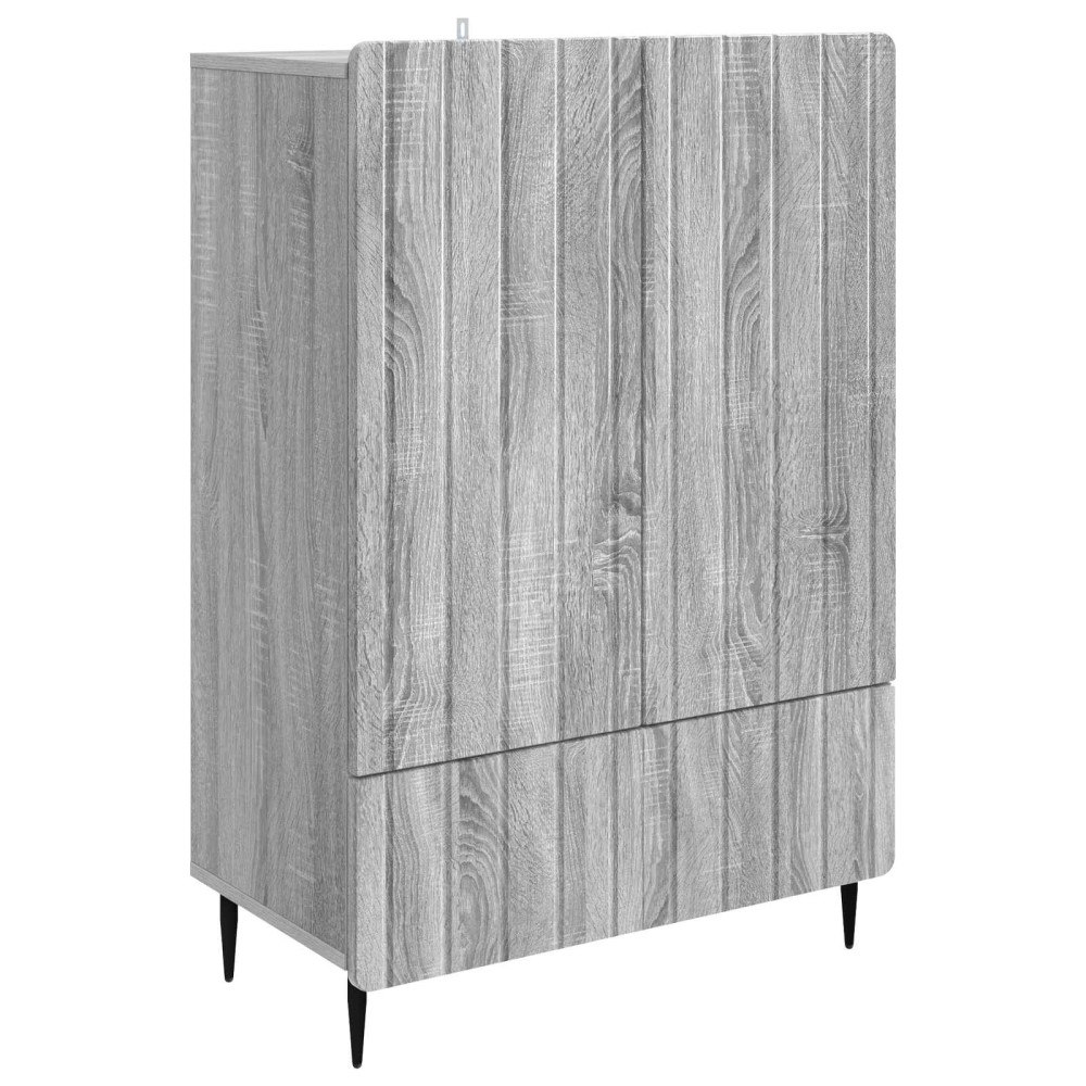 vidaXL Sideboard Grå sonoma-ek 66 x 34,5 x 97 cm Konstruerat trä
