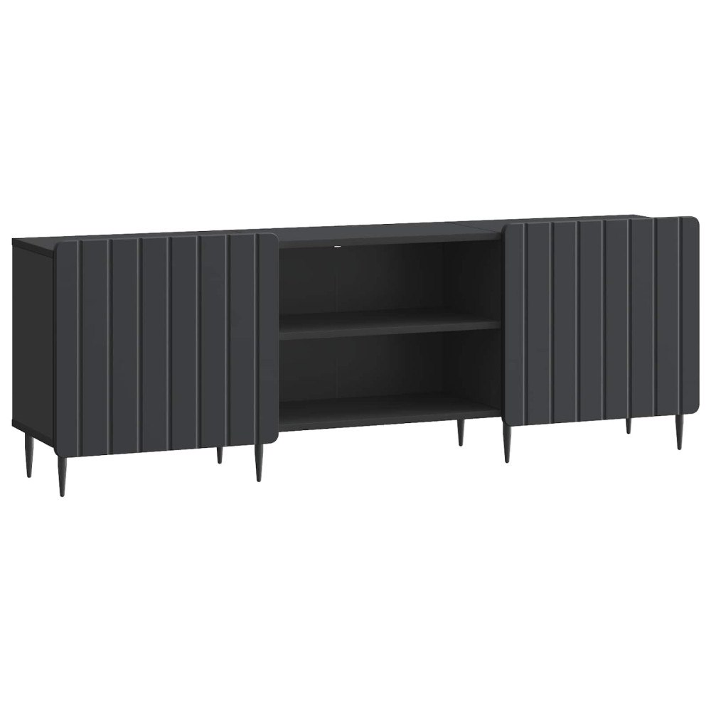 vidaXL TV-skåp Svart 150 x 31 x 52 cm Konstruerat trä