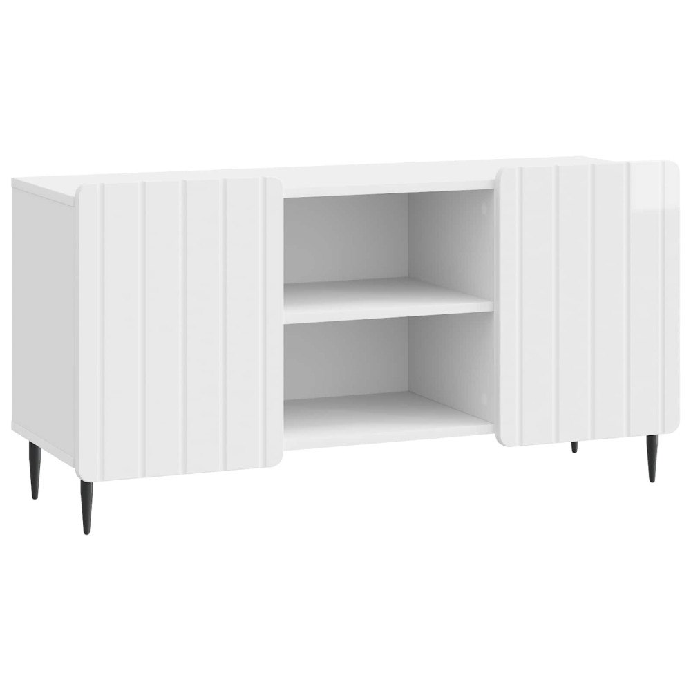 vidaXL TV-skåp Vit högglans 102 x 34,5 x 52 cm Konstruerat trä