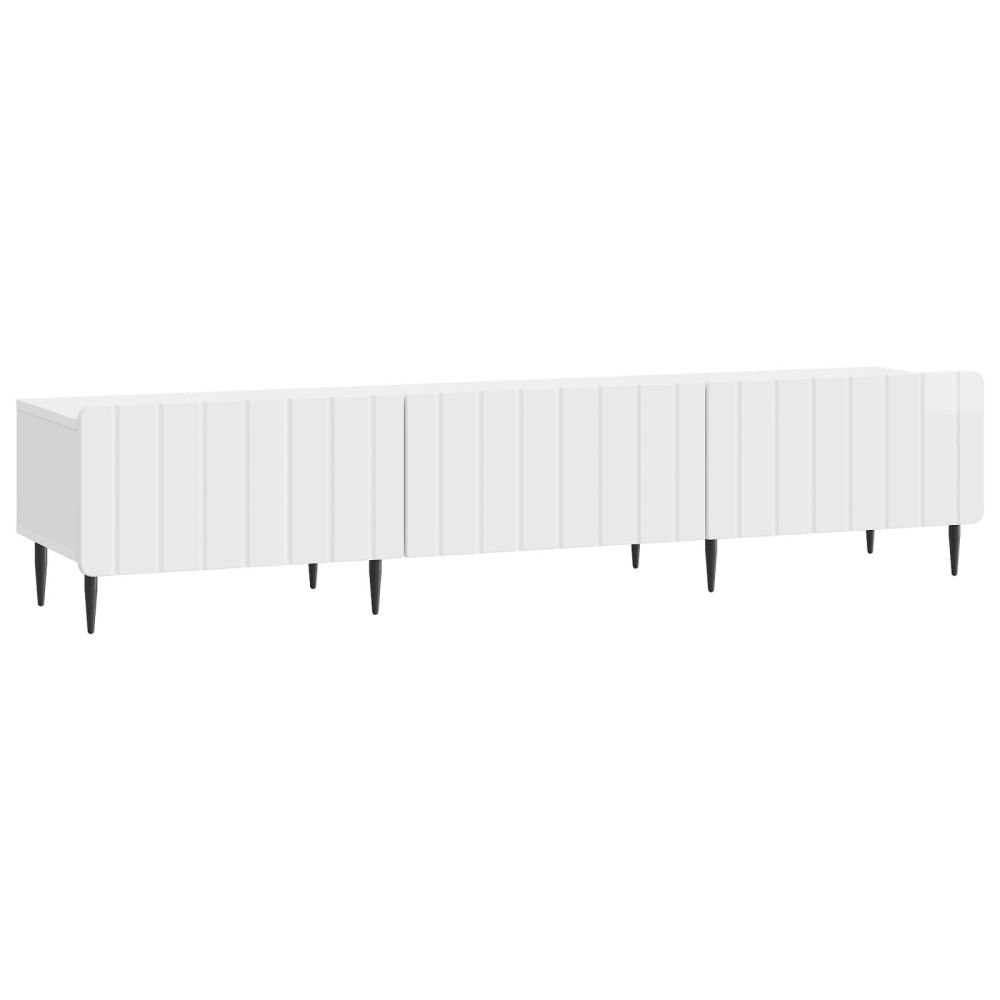 vidaXL TV-skåp Vit högglans 147 x 34,5 x 32 cm Konstruerat trä