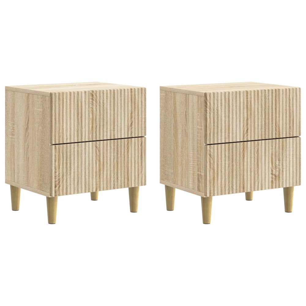 vidaXL Nattduksbord 2 pcs Sonoma-ek 43 x 34,5 x 48 cm Konstruerat trä
