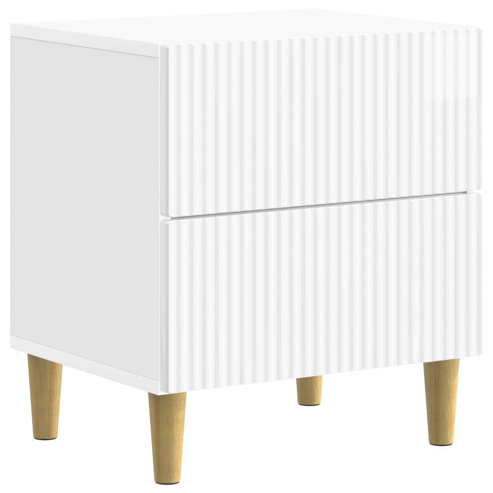 vidaXL Nattduksbord Vit högglans 43 x 34,5 x 48 cm Konstruerat trä