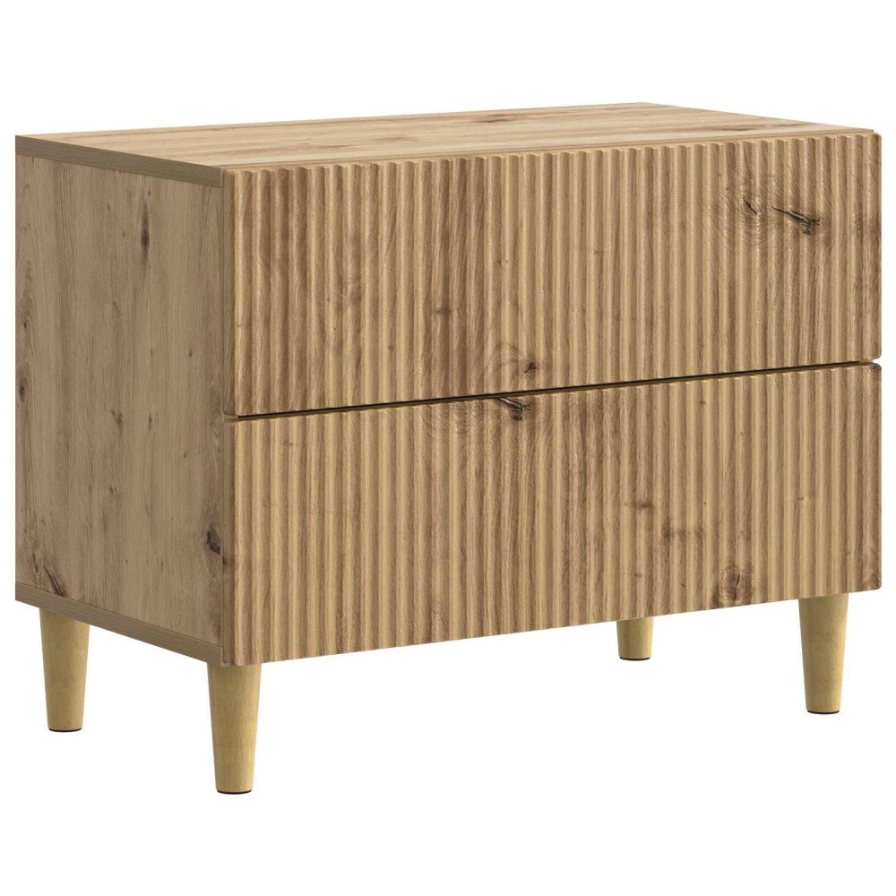 vidaXL Nattduksbord Artisan-ek 62 x 34,5 x 48 cm Konstruerat trä