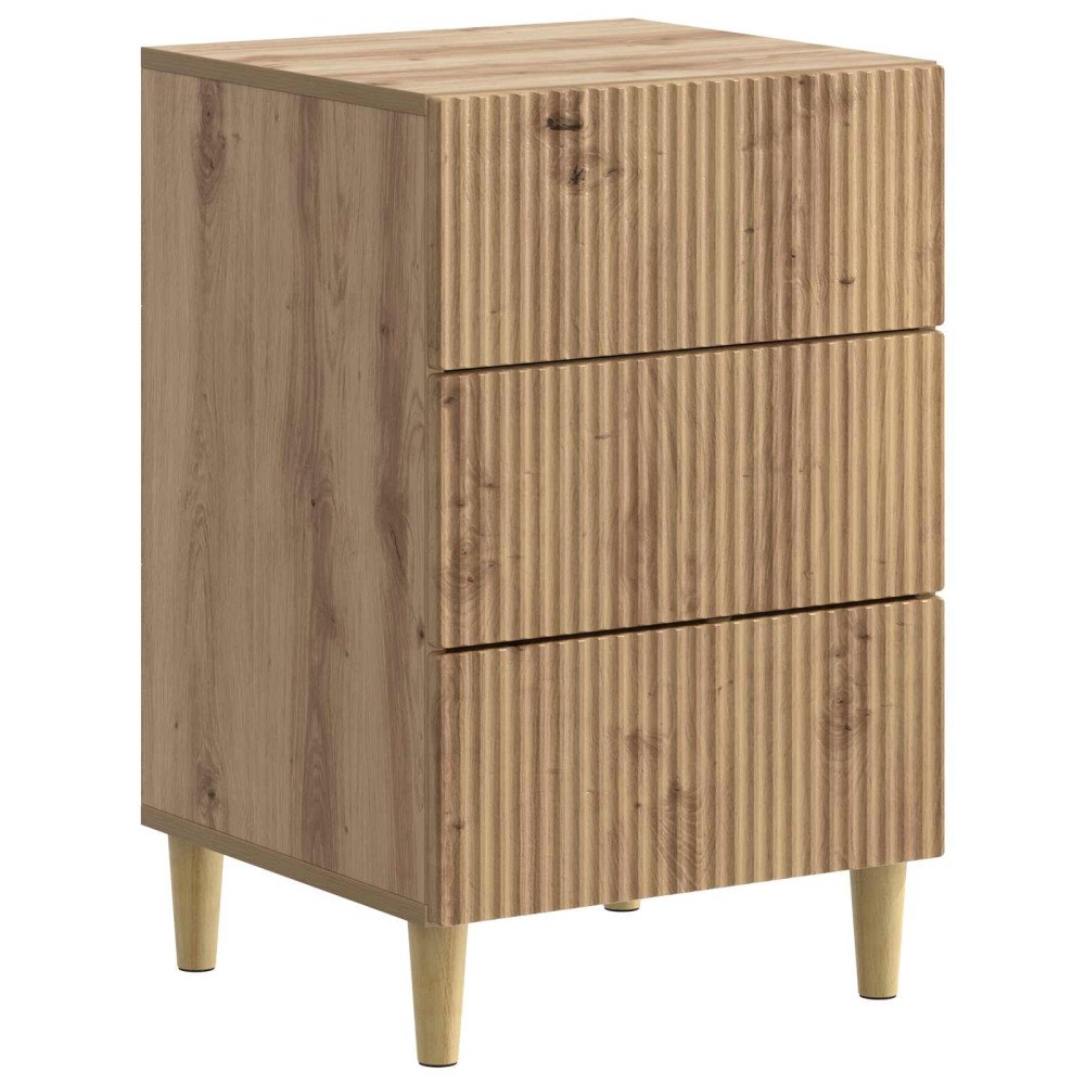 vidaXL Nattduksbord Artisan-ek 43 x 41 x 66,5 cm Konstruerat trä