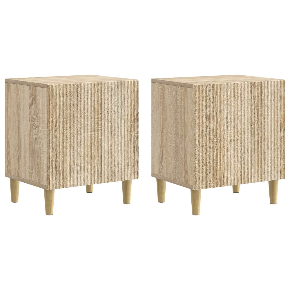 vidaXL Nattduksbord 2 pcs Sonoma-ek 43 x 34,5 x 50 cm Konstruerat trä