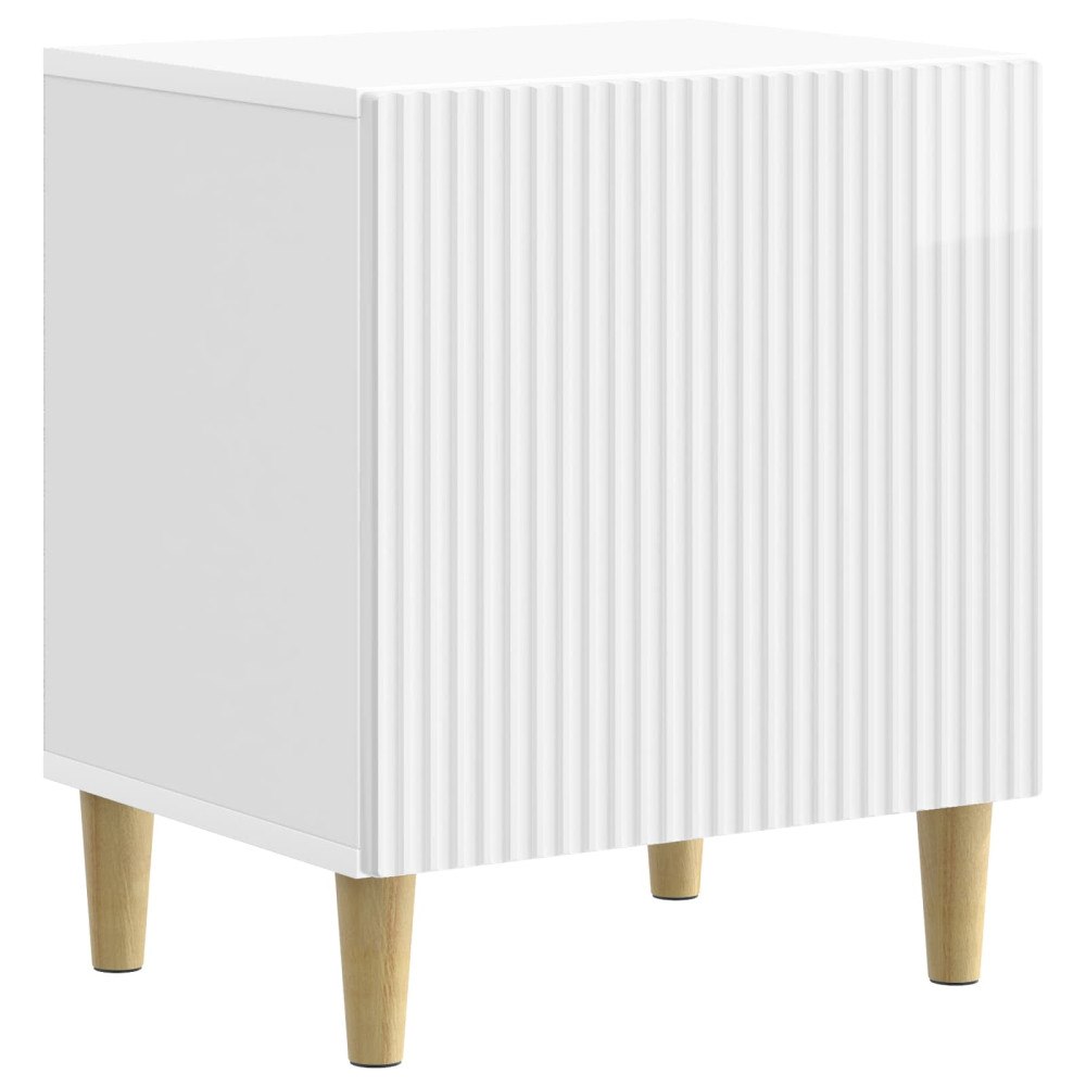 vidaXL Nattduksbord Vit högglans 43 x 34,5 x 50 cm Konstruerat trä