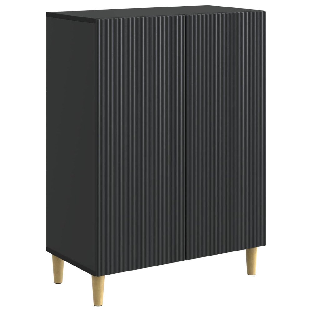 vidaXL Sideboard Svart 66 x 34,5 x 90 cm Konstruerat trä