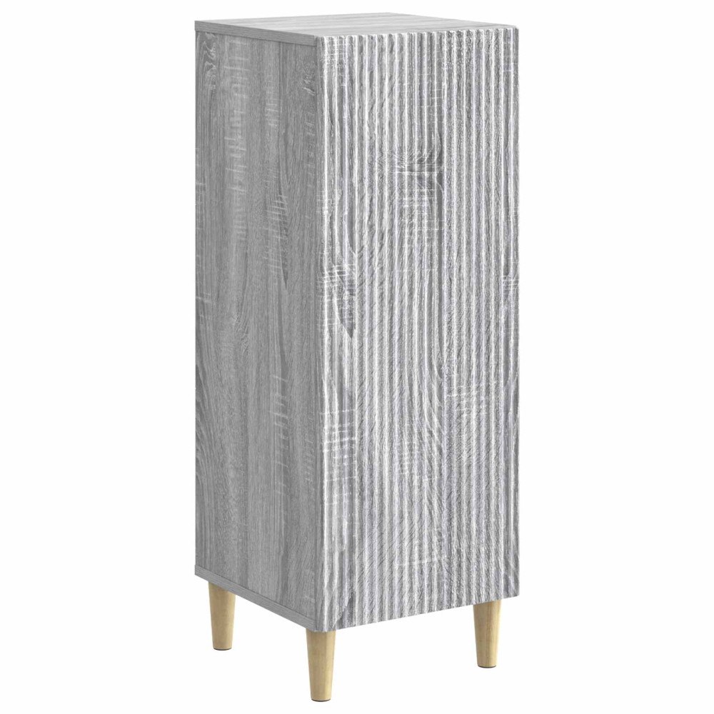 vidaXL Sideboard Grå sonoma-ek 33 x 34,5 x 90 cm Konstruerat trä