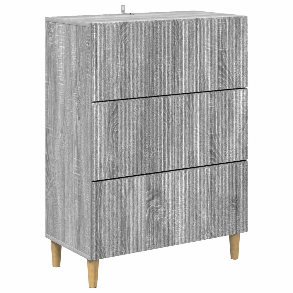vidaXL Lådans skåp Grå sonoma-ek 66 x 34,5 x 90 cm Konstruerat trä