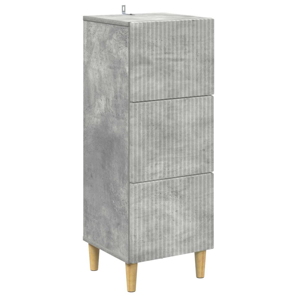 vidaXL Lådans skåp Betonggrå 33 x 34,5 x 90 cm Konstruerat trä