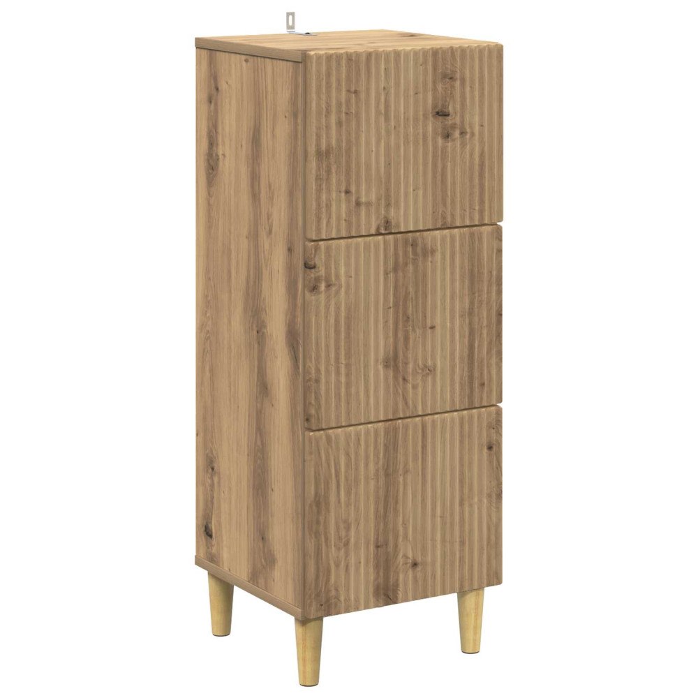 vidaXL Lådans skåp Artisan-ek 33 x 34,5 x 90 cm Konstruerat trä