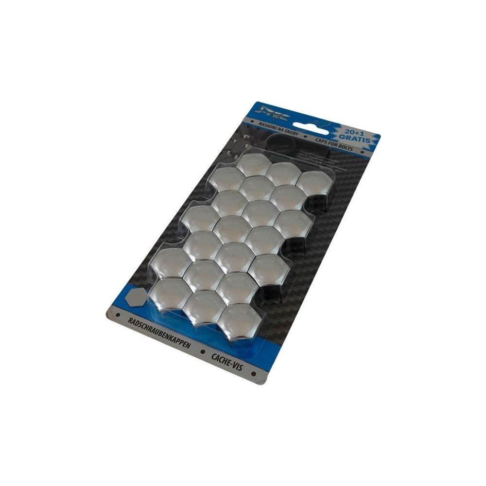 coverline Hylsskydd för muttrar 21 st. 19 mm krom m. avtagbart verktyg