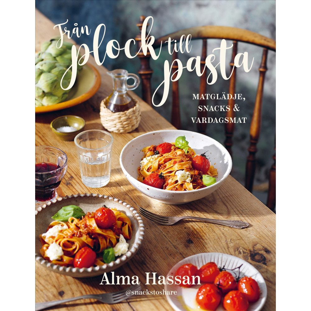 Alma Hassan Från plock till pasta : matglädje, snacks & vardagsmat (bok, danskt band)