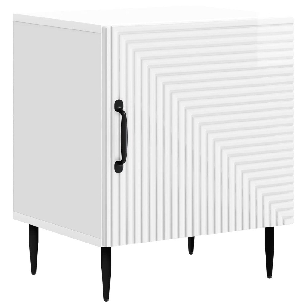 vidaXL Nattduksbord Vit högglans 43 x 34,5 x 50 cm Konstruerat trä